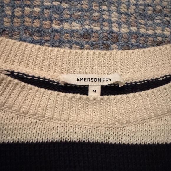 women's Emerson fry breton stripe knit sweater Sz Medium excellent condition - Picture 2 of 5